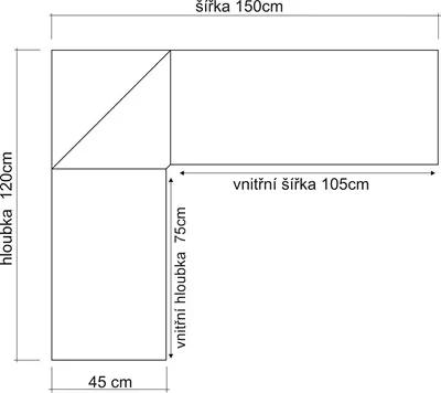 Drewmax NR103 dřevěná rohová lavice masiv borovice