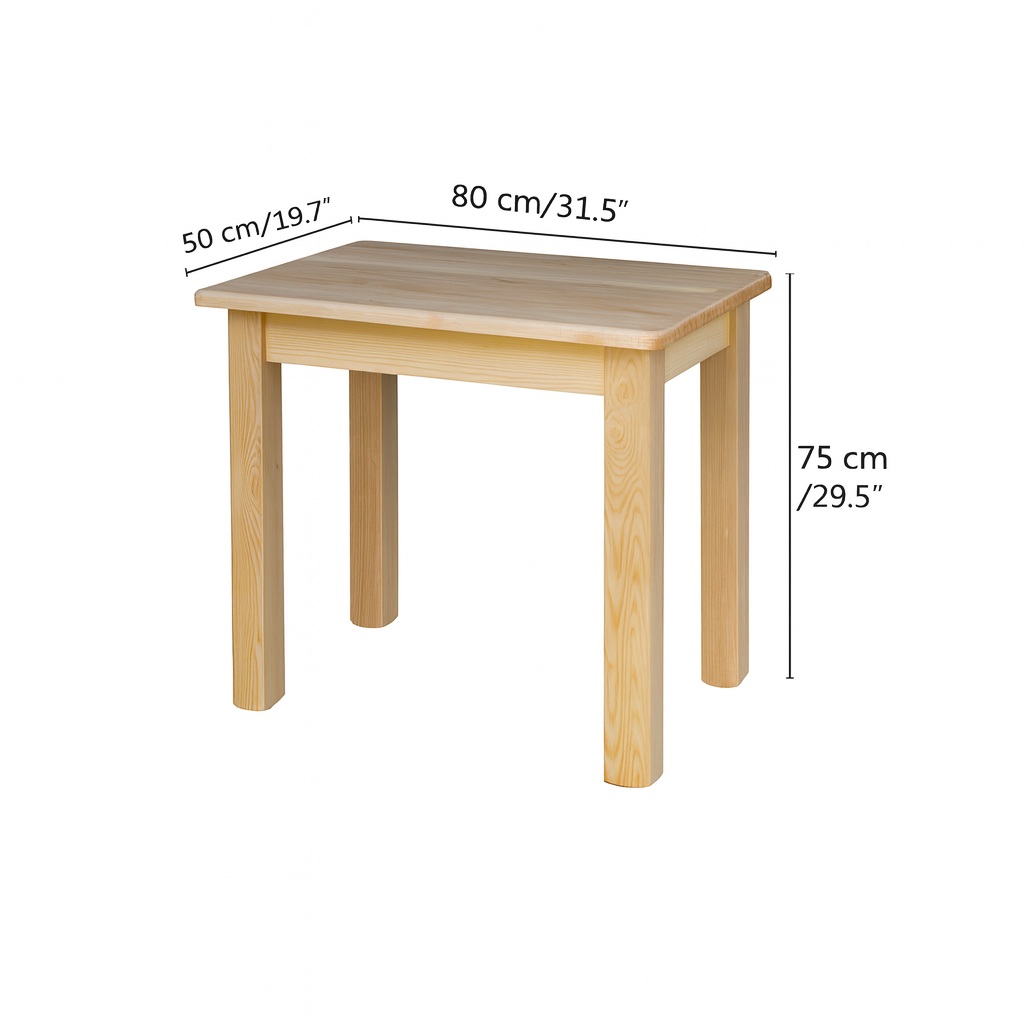 Drewmax ST104 80x50 cm jídelní stůl  masiv borovice