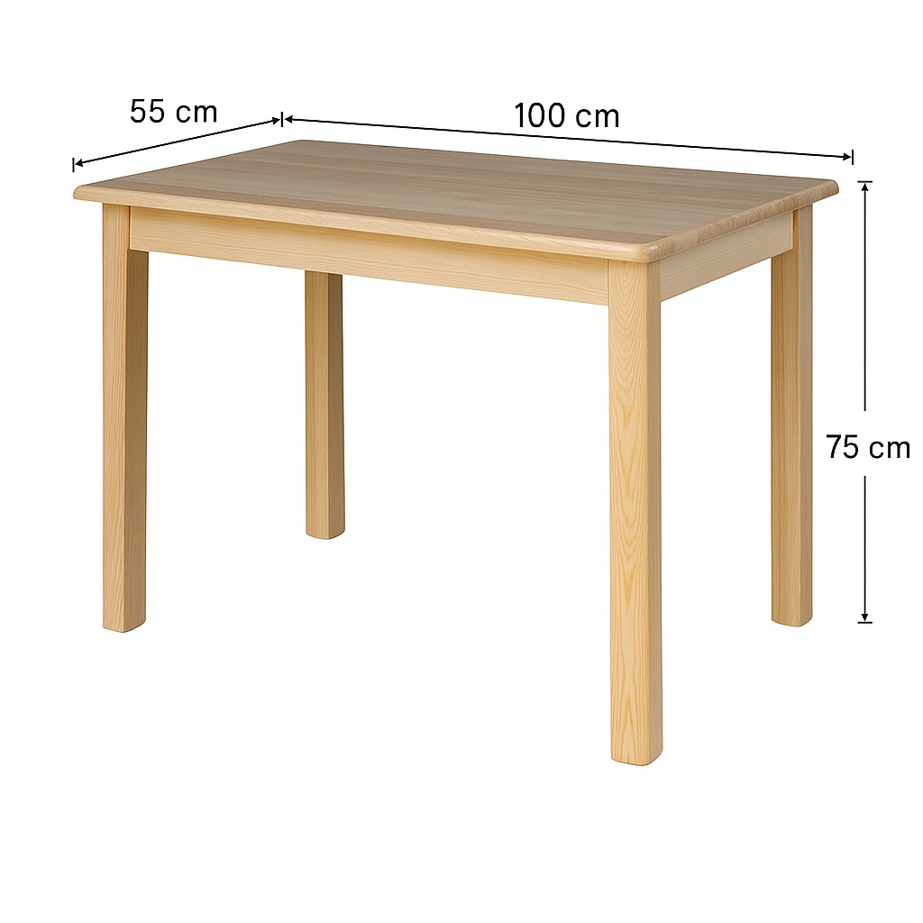 Drewmax ST104 100x55 jídelní stůl  masiv borovice