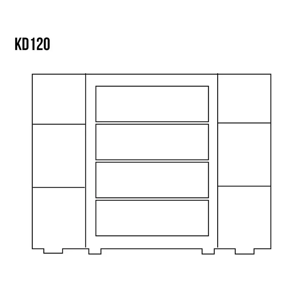 Drewmax KD120 dřevěná komoda masiv borovice