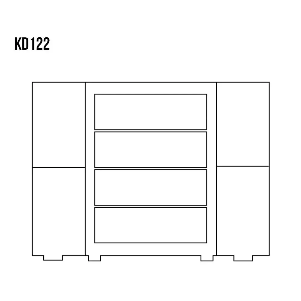 Drewmax KD122 dřevěná komoda masiv borovice