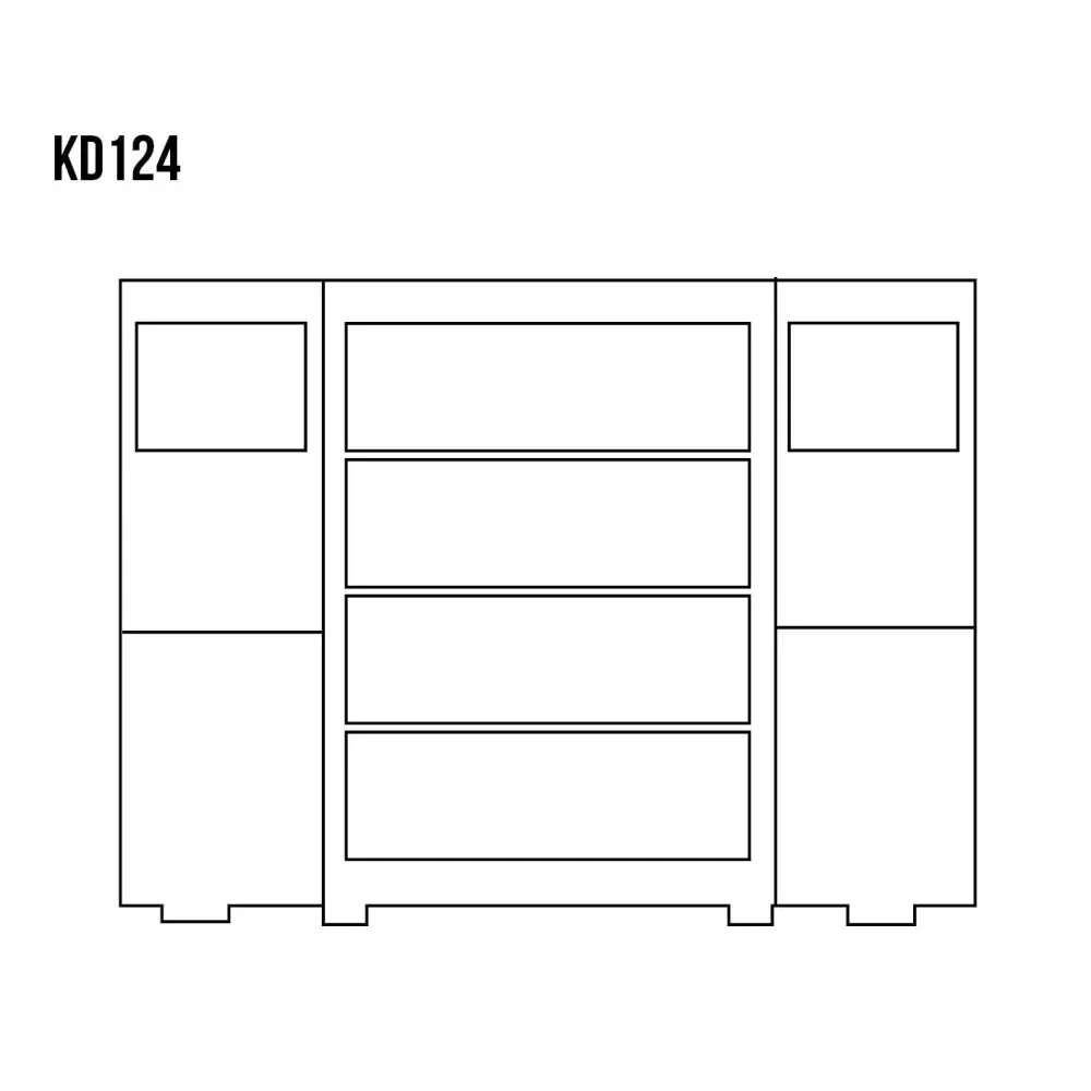 Drewmax KD124 dřevěná komoda masiv borovice