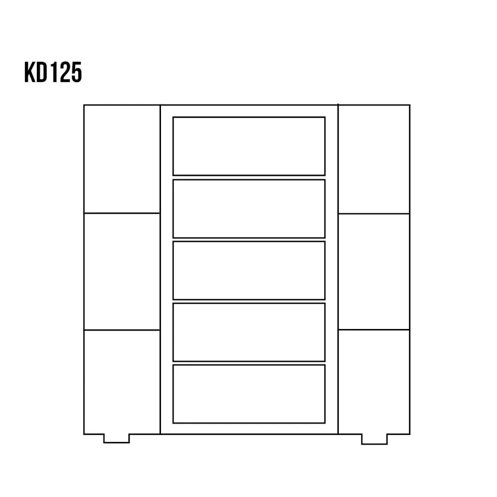 Drewmax KD125 dřevěná komoda masiv borovice