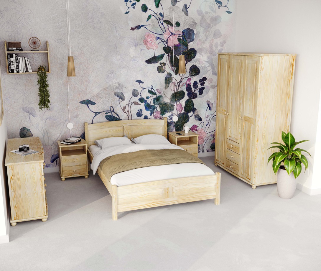 Drewmax RG143 dřevěný regál masiv borovice 