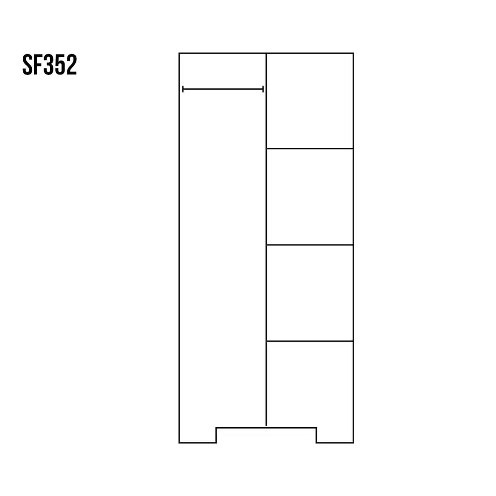 Drewmax SF352 skříň šatní masiv dub