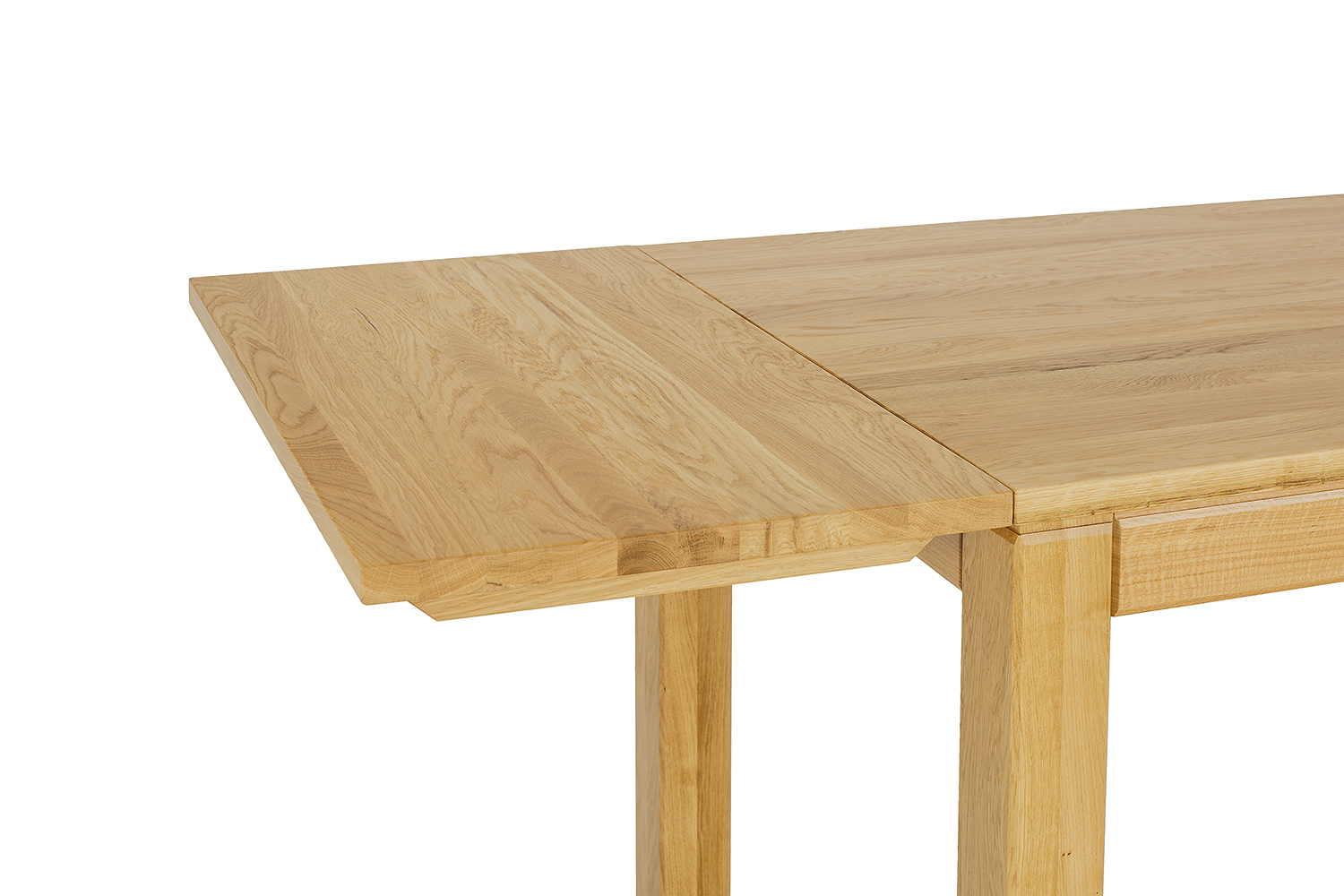 Drewmax ST300 140+45 cm dřevěný rozkládací jídelní stůl masiv dub rozkládací