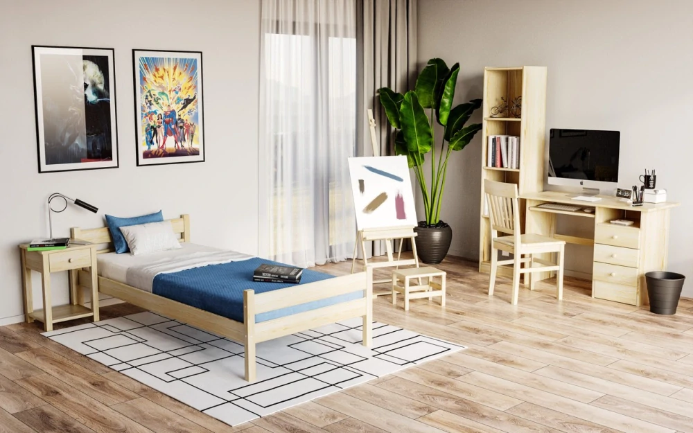 Drewmax KW111 dřevěná kuchyňská skříňka masiv borovice 