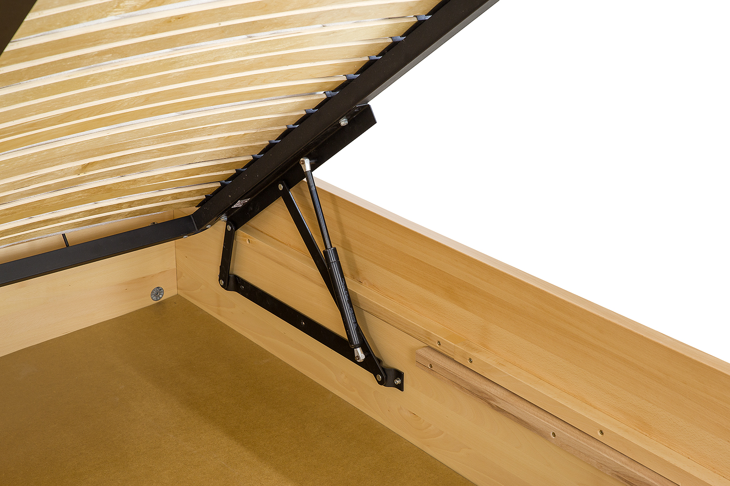 Drewmax LK212 BOX 120x200 cm dřevěná postel masiv dub dvojlůžko