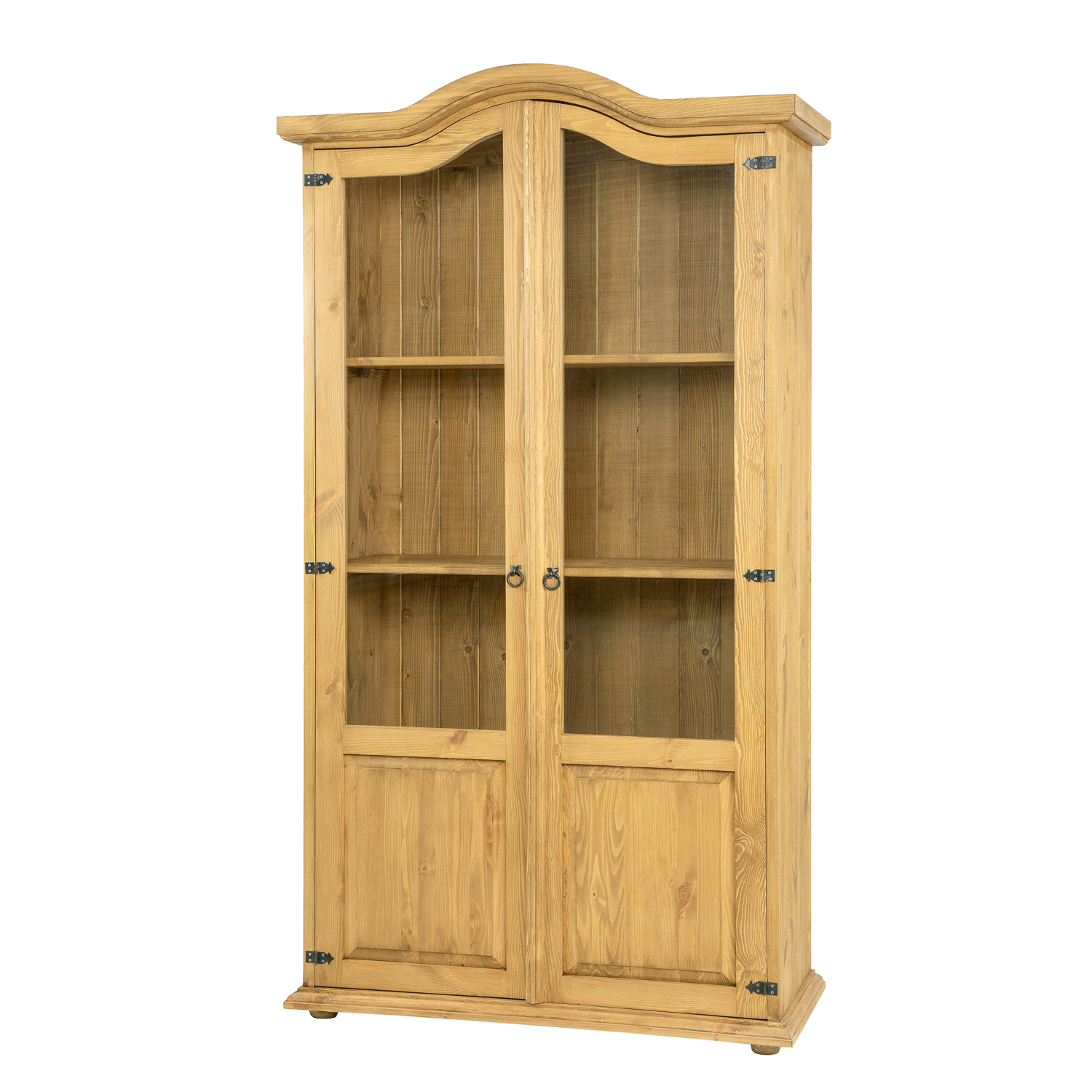 Drewmax KW803 dřevěná vitrína masiv borovice rustikal