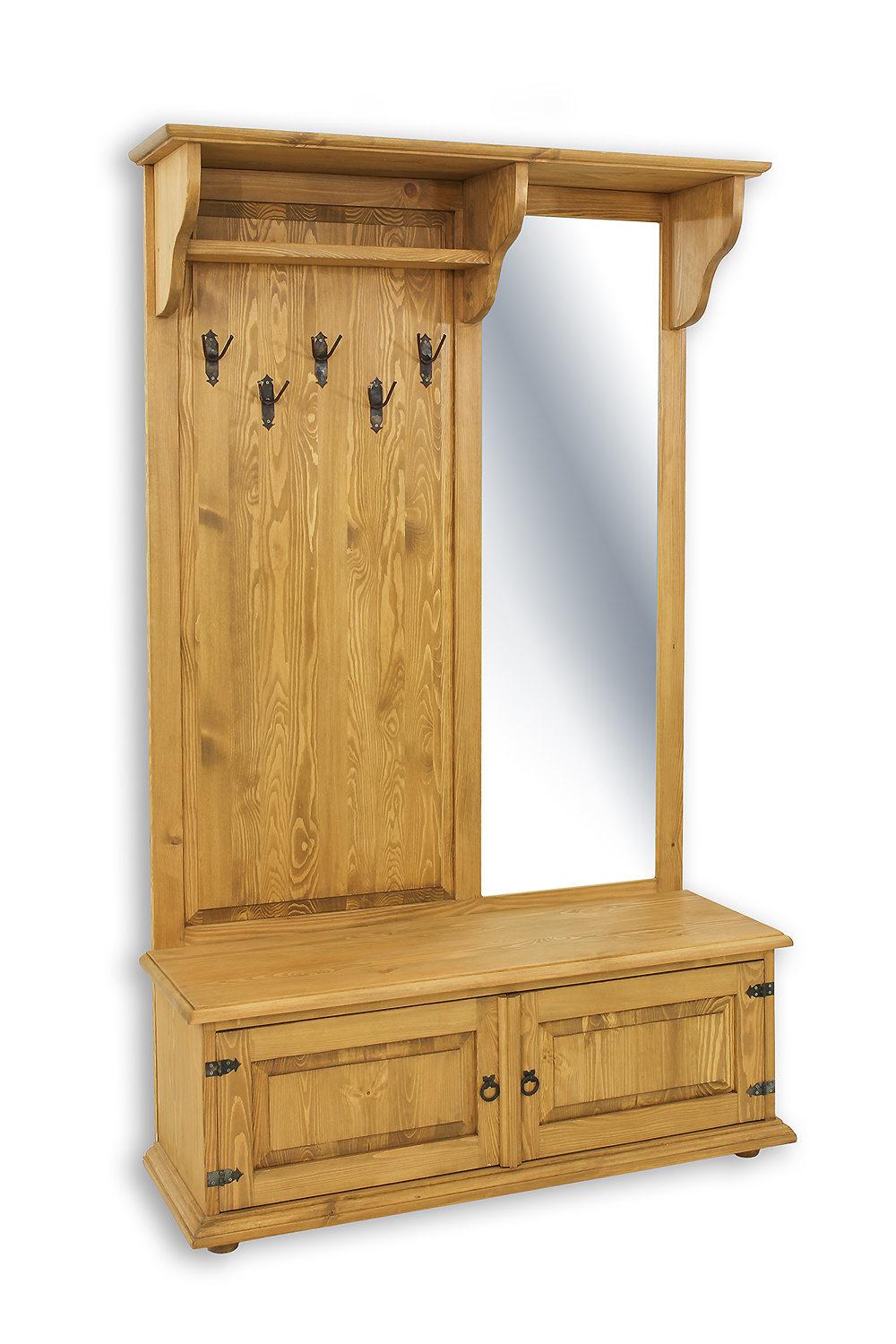 Drewmax GR703 věšák/botník masiv borovice rustikal