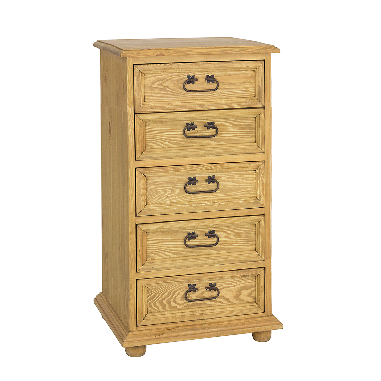 Drewmax KD817 dřevěná komoda masiv borovice rustikal