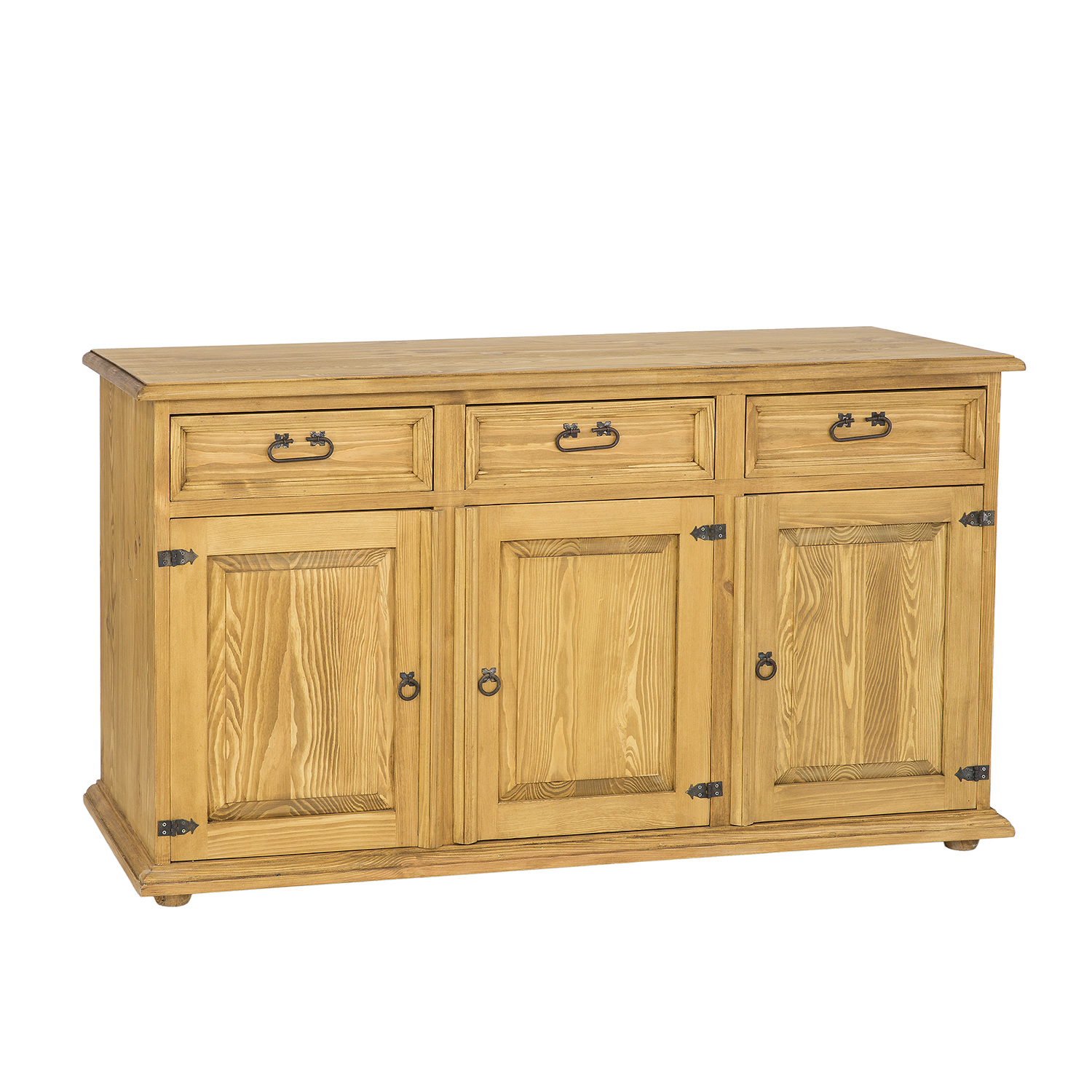 Drewmax KD806 dřevěná komoda masiv borovice rustikal