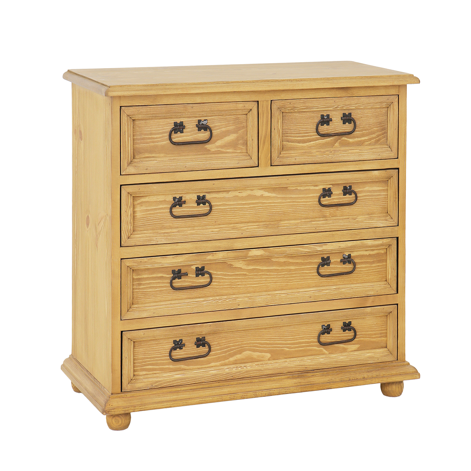 Drewmax KD802 dřevěná komoda masiv borovice rustikal