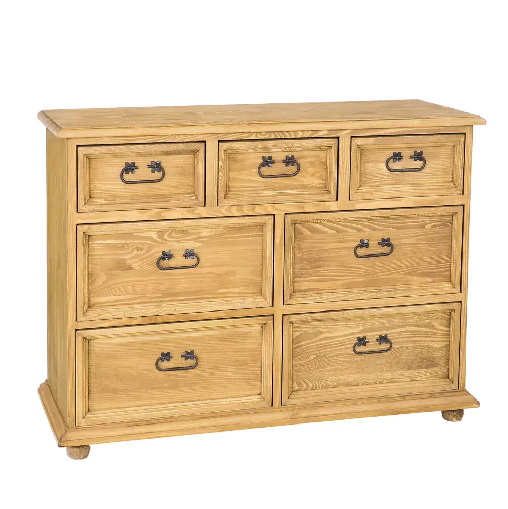 Drewmax KD710 dřevěná komoda masiv borovice rustikal