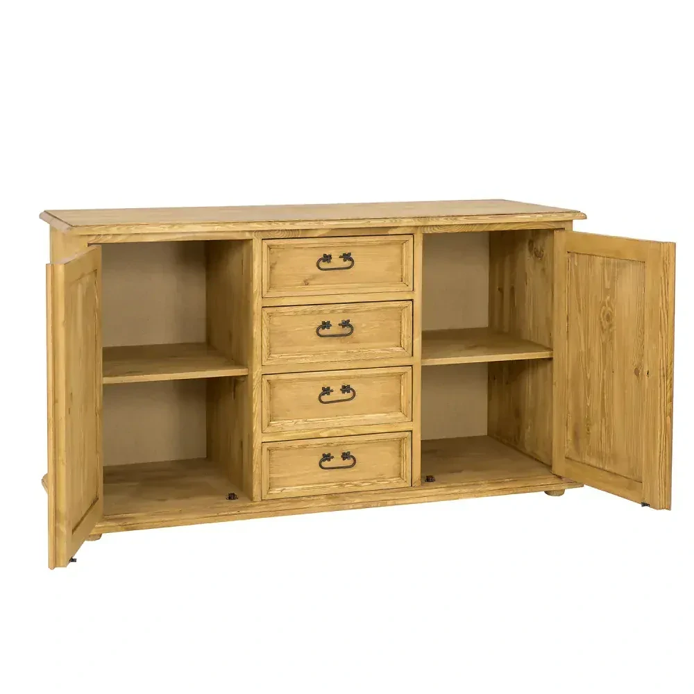 Drewmax KD709 dřevěná komoda masiv borovice rustikal