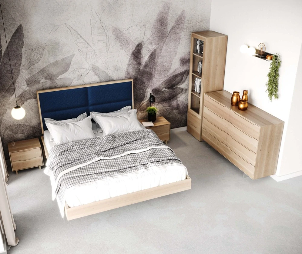 Drewmax KW438 dřevěná vitrína prosklená masiv buk levá skladem