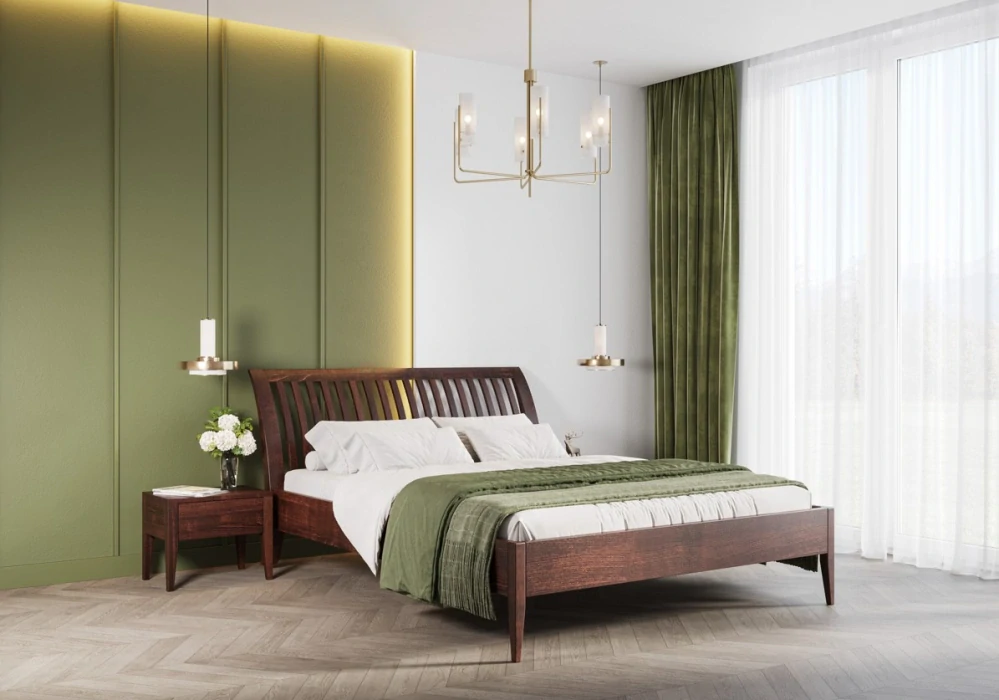 Drewmax LK111 90x200 cm dřevěná postel masiv buk jednolůžko