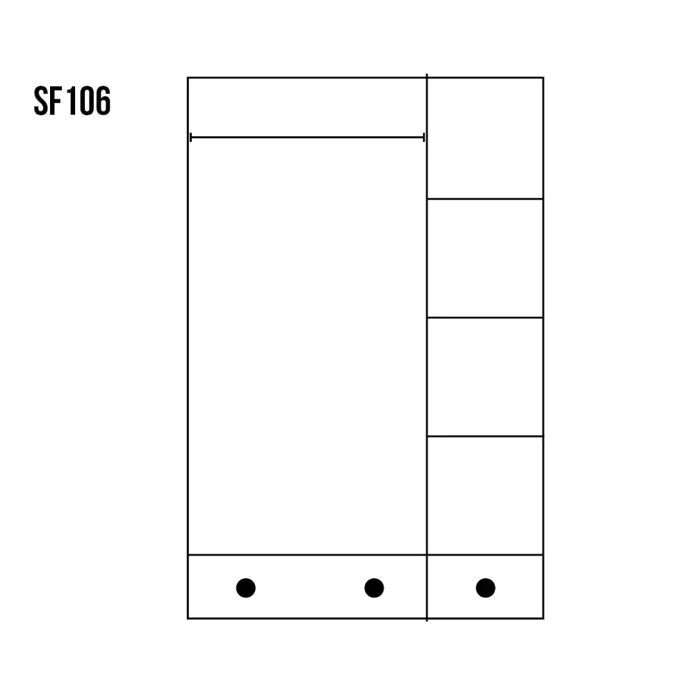 Drewmax SF106 skříň šatní masiv borovice