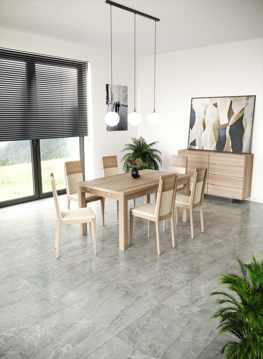 Drewmax ST170 140+45 cm dřevěný jídelní stůl masiv buk rozkládací