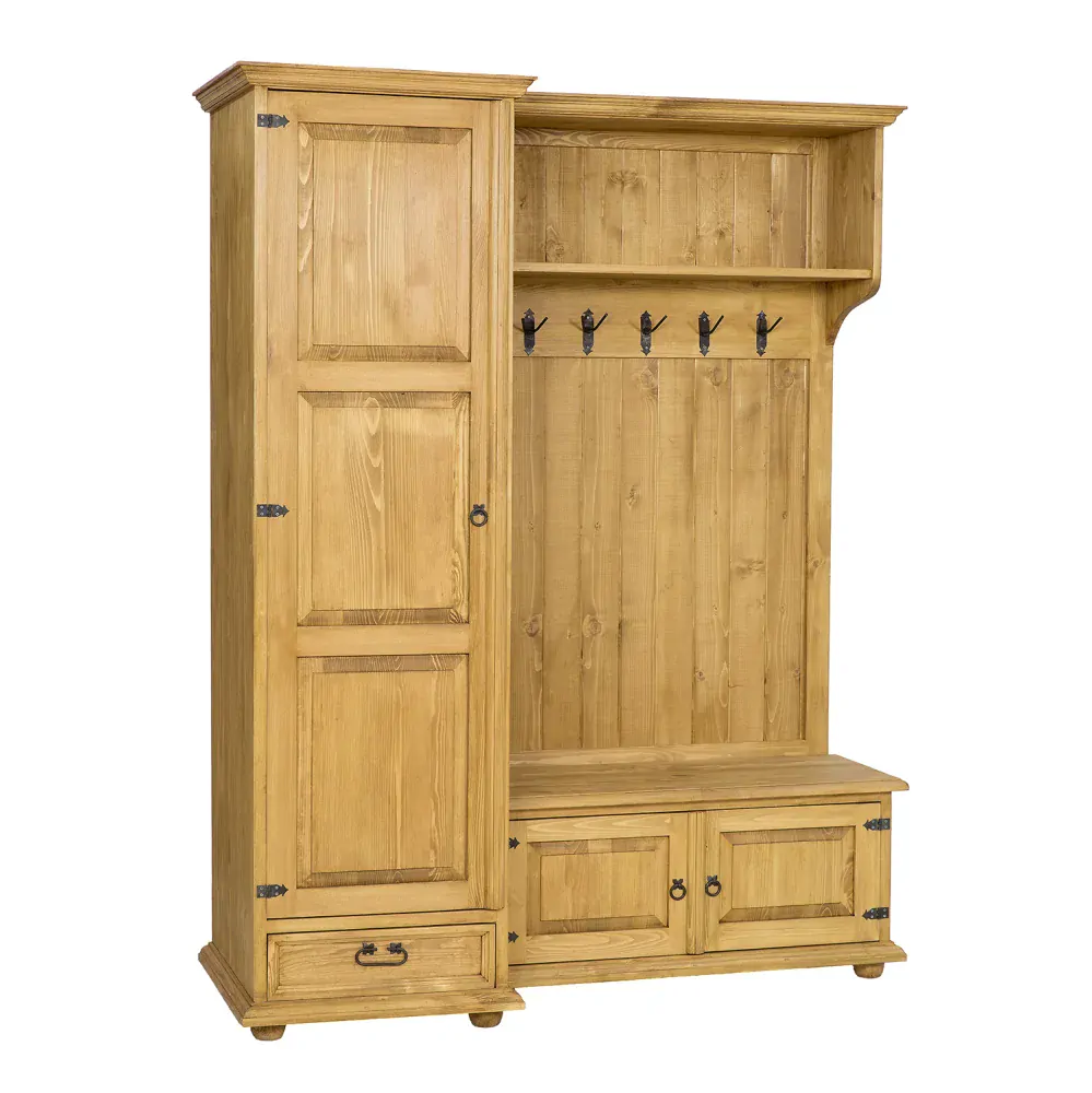 Drewmax GR704 věšák/botník masiv borovice rustikal