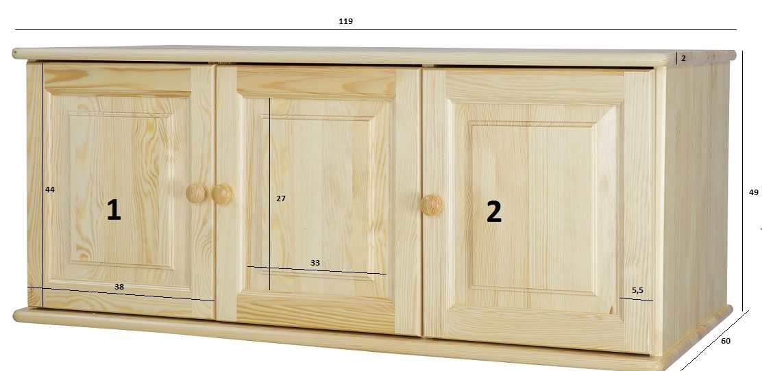 Drewmax SF144 skříň nástavba masiv borovice