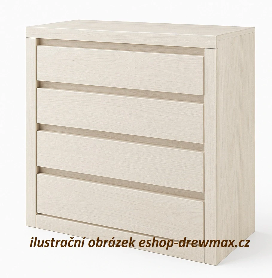 Drewmax KD403 dřevěná komoda masiv buk 