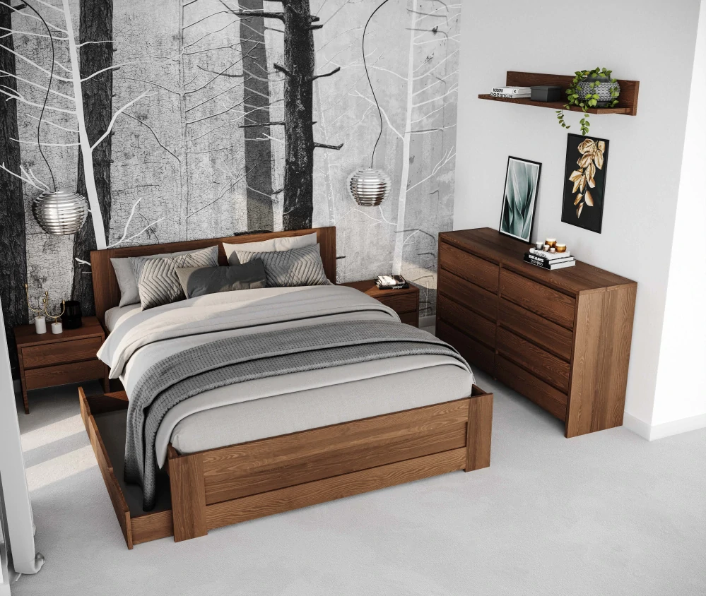 Drewmax KD124 dřevěná komoda masiv borovice