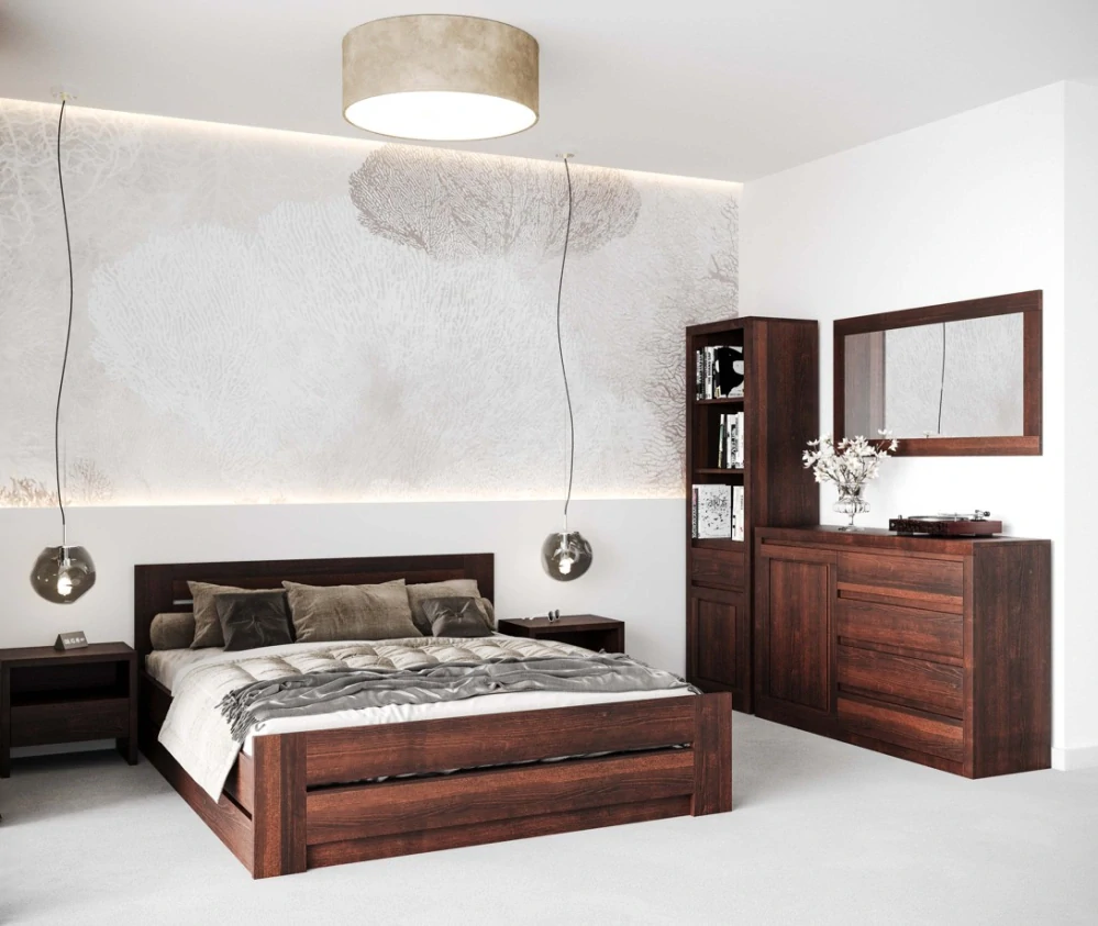 Drewmax KD414 dřevěná komoda masiv buk 