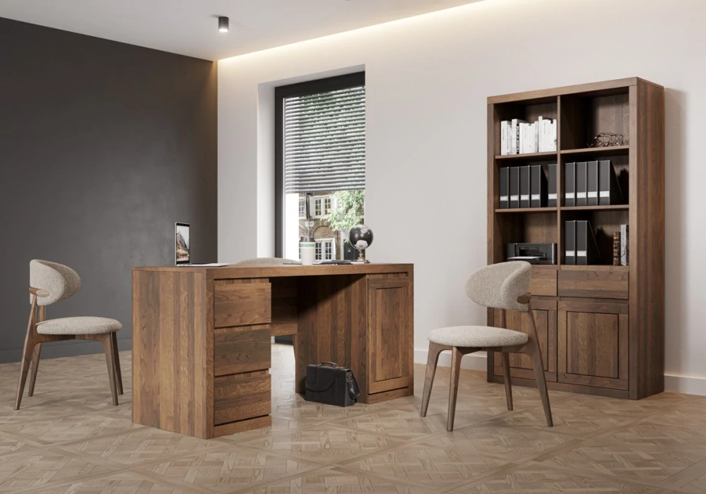 Drewmax BR302 dřevěný psací stůl masiv dub