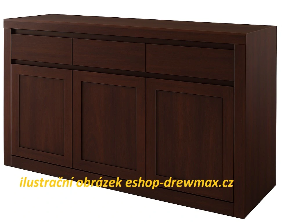 Drewmax KD402 dřevěná komoda masiv buk