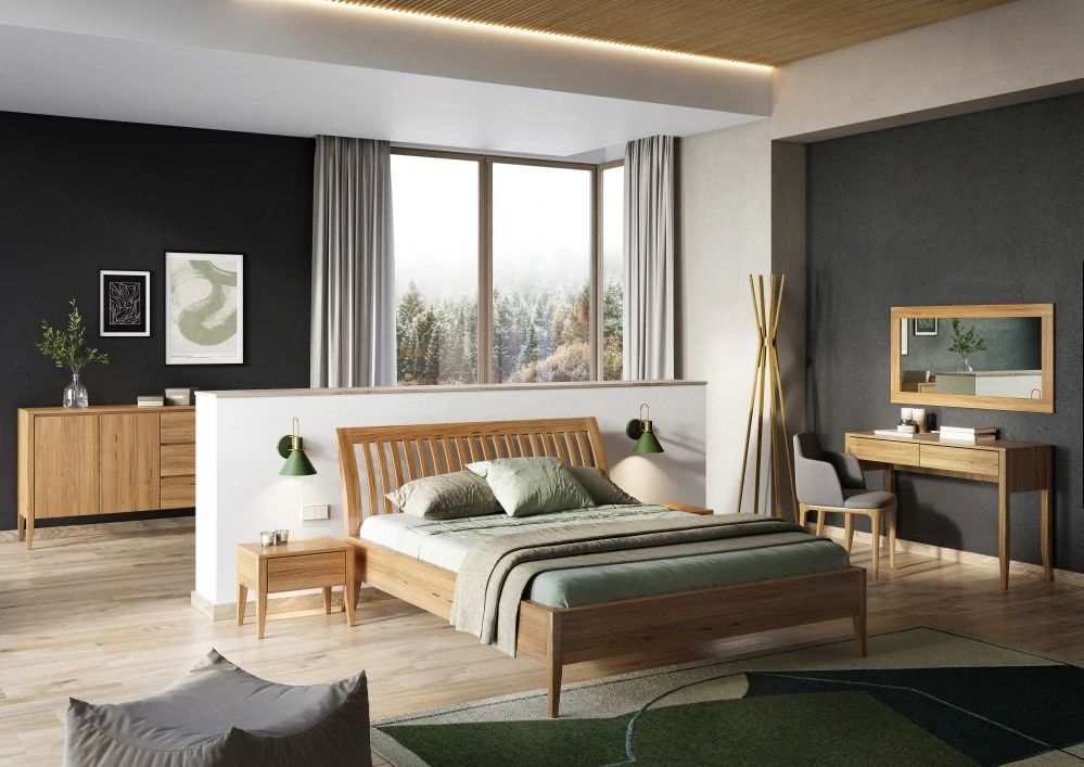 Drewmax KD338 dřevěná komoda masiv dub