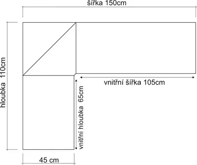 Drewmax NR107 dřevěná rohová lavice masiv borovice
