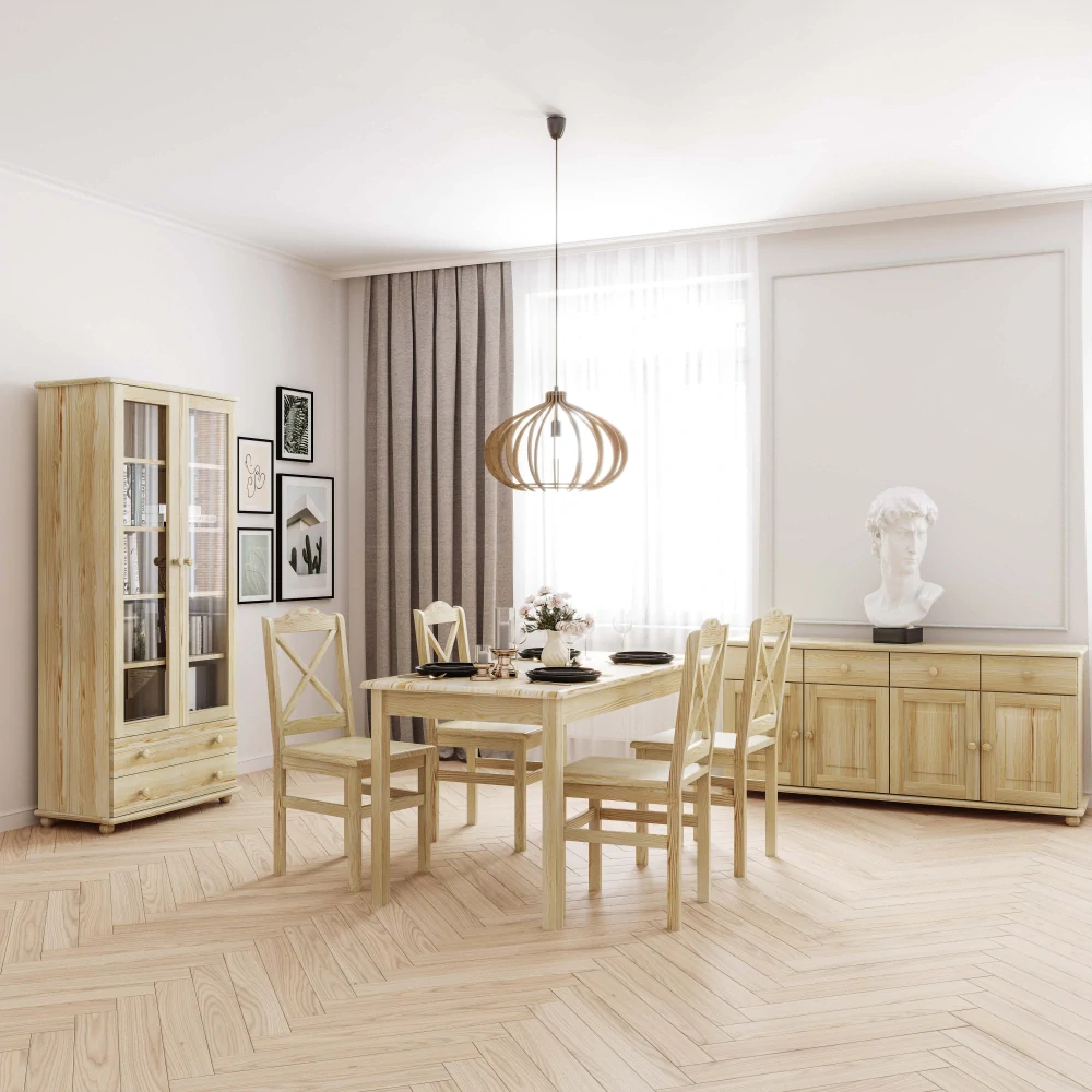 Drewmax KT102 dřevěná čalouněná židle masiv borovice