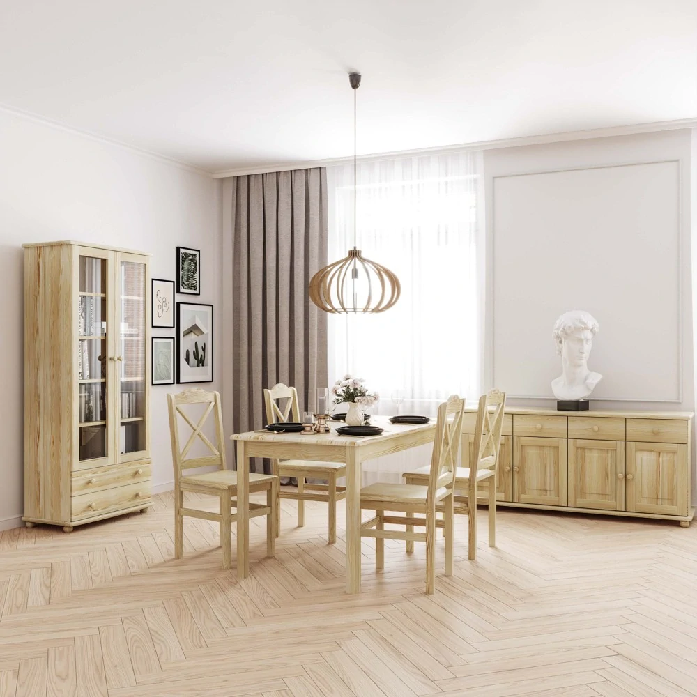 Drewmax LK103 - Dřevěná postel masiv dvojlůžko 120 cm