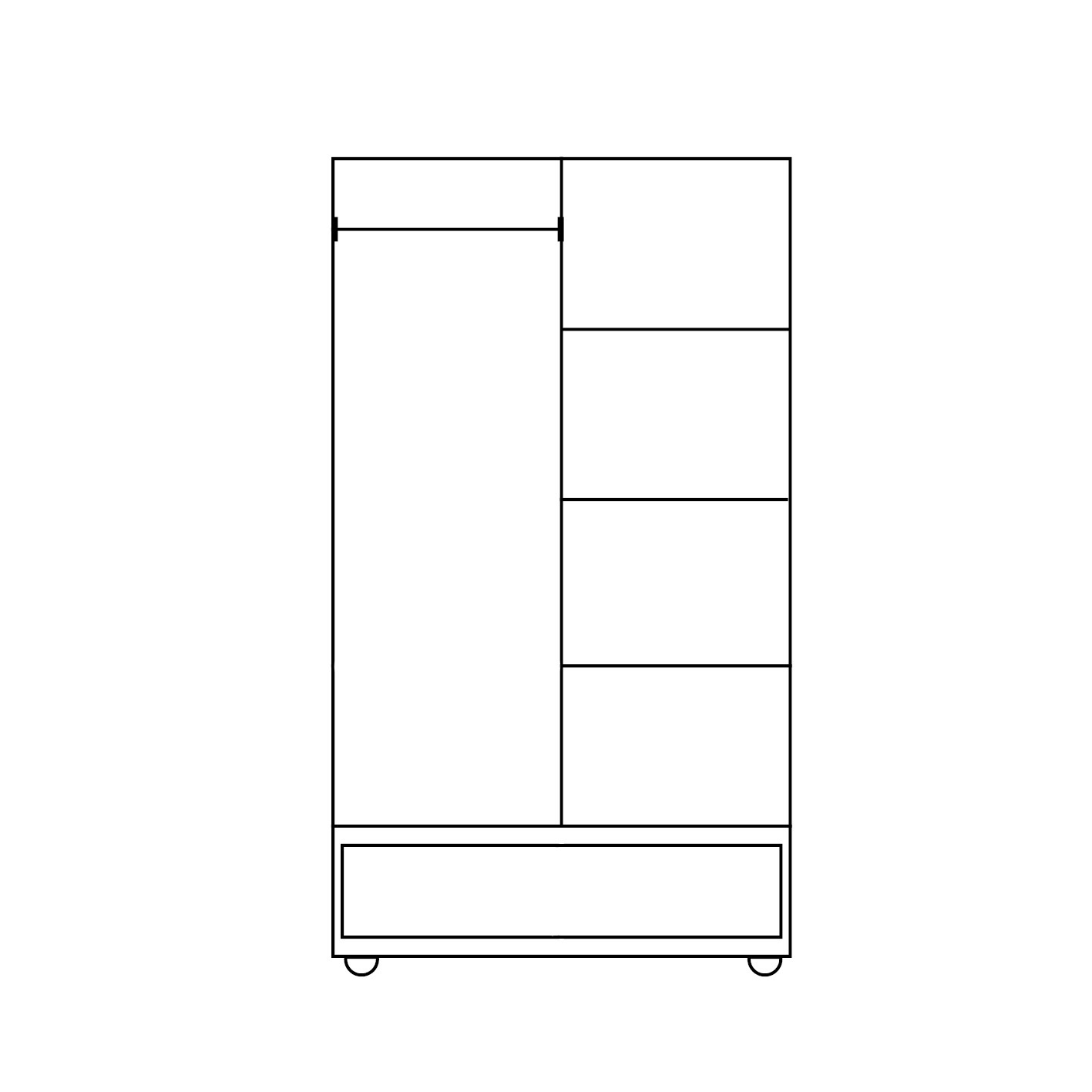 Drewmax SF838 skříň šatní masiv borovice rustikal