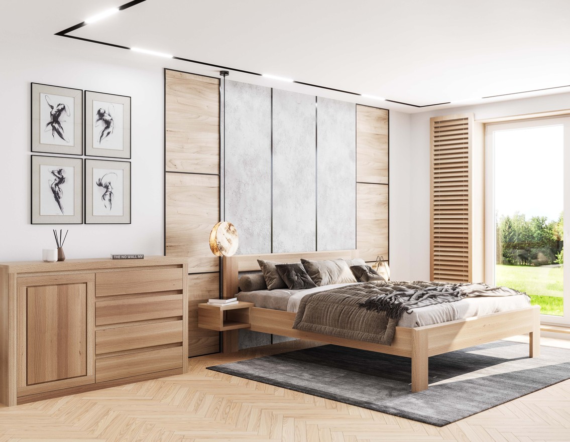 Drewmax ST170 140x90 cm dřevěný jídelní stůl masiv buk