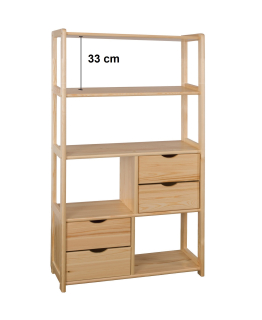 Drewmax RG141 dřevěný regál masiv borovice 
