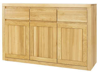 Drewmax KD302 dřevěná komoda masiv dub