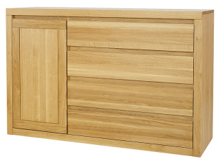 Drewmax KD308 dřevěná komoda masiv dub