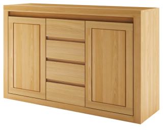 Drewmax KD309 dřevěná komoda masiv dub