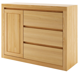 Drewmax KD315 dřevěná komoda masiv dub